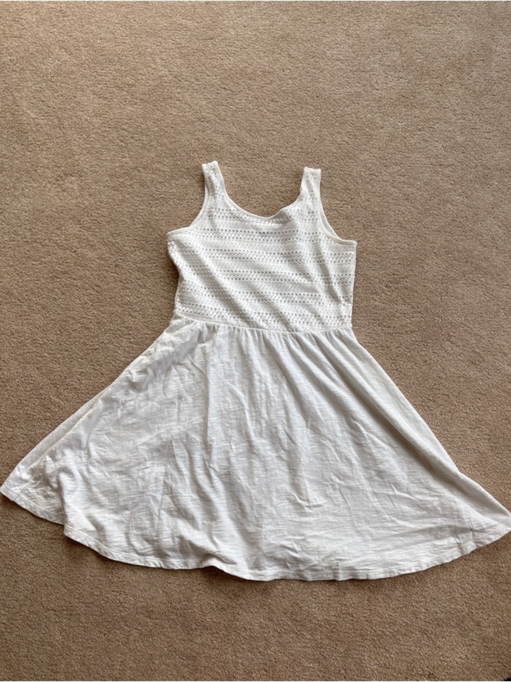 Old Navy White Eyelet Tank Dress for Girls
